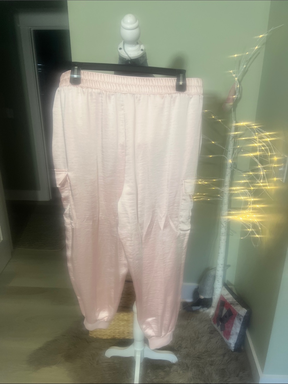 INC International Concepts Light Pink Track Jogger Pants - Picture 2 of 9